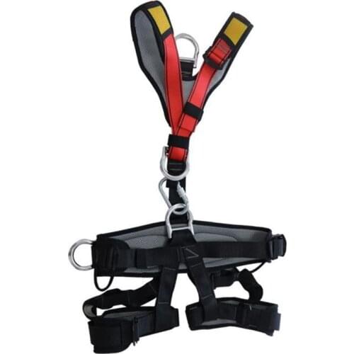 Mountaineering Safety Belt Downhill Aerial Work Protection Equipment Outdoor Expansion Rappelling Climbing Belt Fullbody Harness