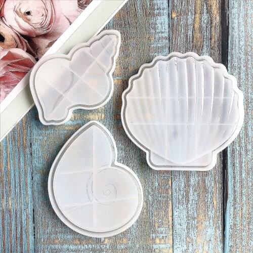 Shell-Shaped Plate Coaster Silicone Molds UV Epoxy Resin Mold Storage Tray Resin Mould Starfish Fruit Dish Home Decor 1Pcs