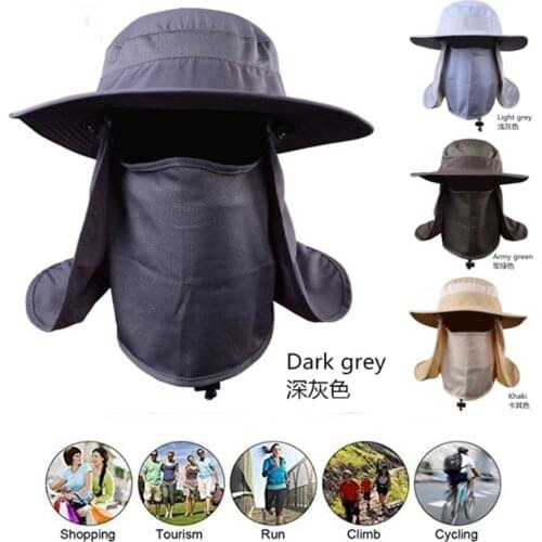 BomHCS Fishing Hat Folding Sun Hat 360-degree UV Protection Adjust Cap for Men Women Hiking Fishing Outdoor Yard Garden Working
