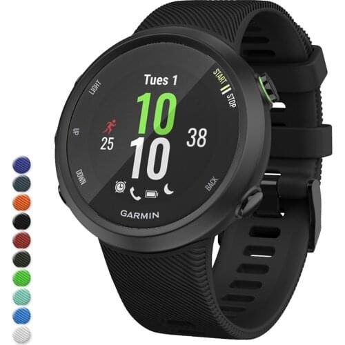 EiEuuk Soft Silicone Easy Fit Watchband Strap Sport Wristband Replacement for Garmin Forerunner 45S Smartwatch