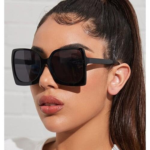 Square Frame Sun Glasses Retro Fashion Thick Frame Womens Sunglasses 2021 Party Outdoor Shading Eyewear UV400 Men Eyewear