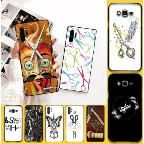 Stylist Scissors Funny Phone Case For Samsung Galaxy Note20 ultra 7 8 9 10 Plus lite J7 J8 Plus 2018 Prime