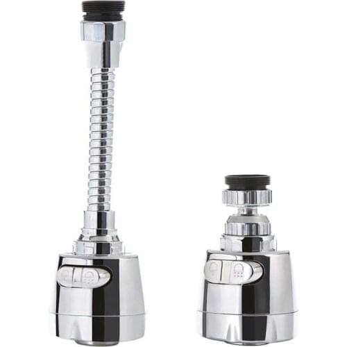 New Flexible Tap Faucet Extender Stainless Steel 360 Rotating Aerator Faucet Filter Adapter Spray Head Kitchen Bath Accessories