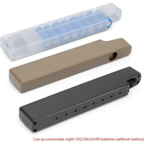 Tactical Hunting Airsoft Function Battery Storage Box Magazine-style For 8 CR123A/16340 Batteries Outdoor Tools