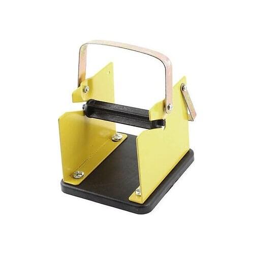 Yellow Black Metal Solder Wire Stand Holder w Reel Spindle