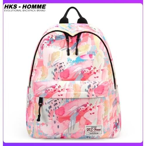 Schoolbag female Korean version of the tide high school backpack new ins style simple junior high school student campus backpack