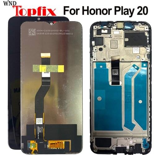 100% Tested 6.52" LCD For Huawei Honor Play 20 LCD Display Touch Screen For Honor Play 20 LCD Play20 Assembly Replacement