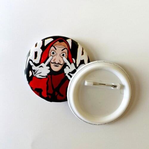 Money Heist La Casa De Papel Fashion Icons Badge Custom Brooches on The Bag Clothing Decoration Brooches kids toy