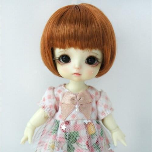 1/8 Doll wigs JD256 5-6inch 13-15CM Short BOBO Cut Synthetic mohair BJD wig Lati yellow doll accessories