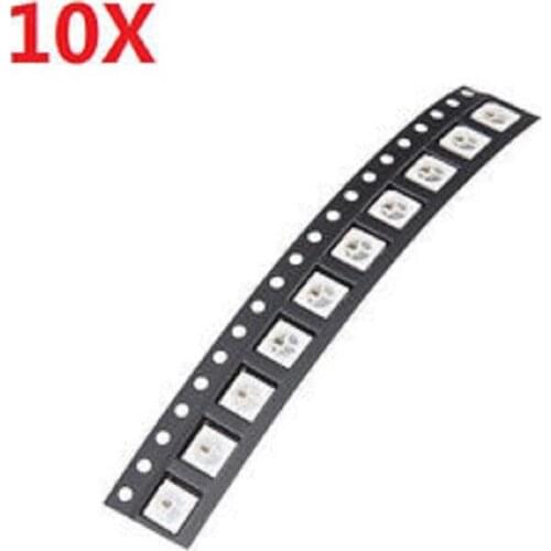 10pcs WS2812 WS2812b LED Chip 5050 RGB SMD White version WS2812 Individually Addressable Digital 5V 4 pins RGB LED chips