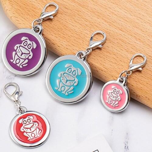 100pcs/lot Anti-lost Puppy Dog ID Tag Personalized Dogs Cats Name Tags Engraved Pet Nameplate Dog Accessories