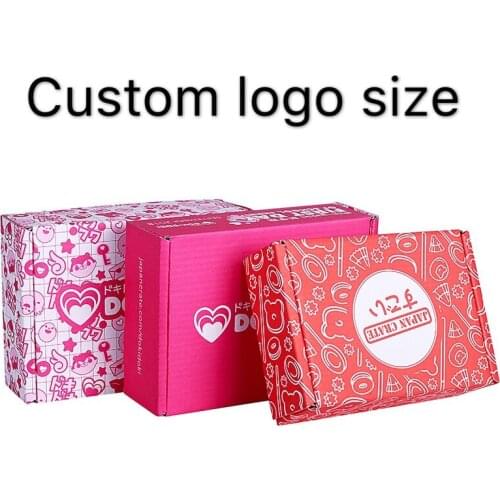 1000pcs kraft box wholesale color package carton small gift box Wigs blank 3layer corrugated box customized size printed logo