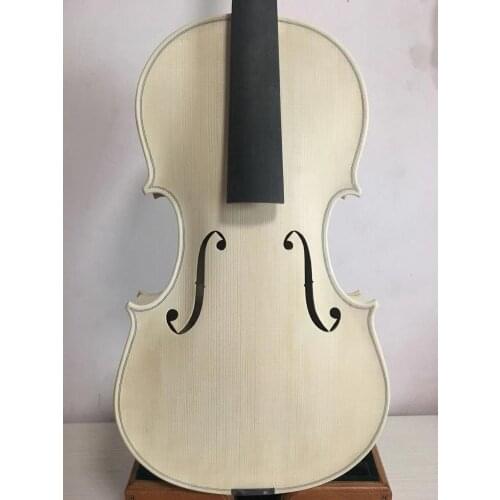 16" viola in white Guarneri model Solid flamed maple back top handmade