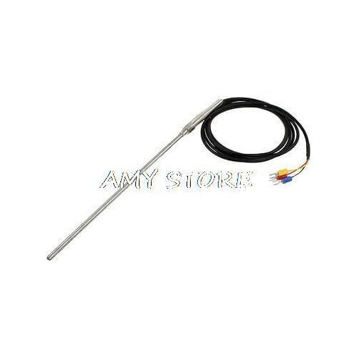 5mm x 200mm PT100 2M Thermocouple Temprature Sensor Probe