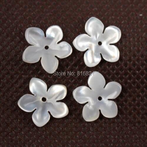 10 pieces/lot ) 10x2mm New White MOP Mother of pearl Shell Beads Carved Flower focal Drilled Charms Beads