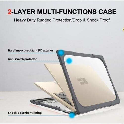 Stand Case for Microsoft Surface Laptop 13.5 inch Model 1868 Anti-crack Cover Shockproof Holder