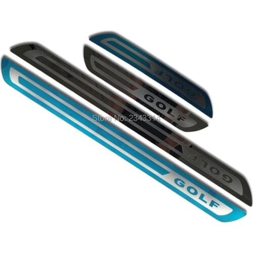 For 2011- 2015 Volkswagen/Vw Golf 7 MK7 Golf 6 MK6 Ultrathin Stainless Steel Scuff Plate Door Sill Welcome Pedal Car Accessories