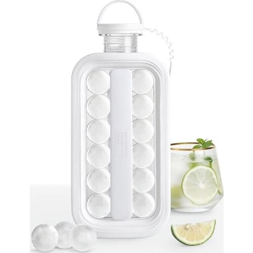 Outdoor Ice Ball Mold Ice Cube Maker Water Bottle Ball Making Mould with Leakproof Cap For Bar Home Kitchen Tool