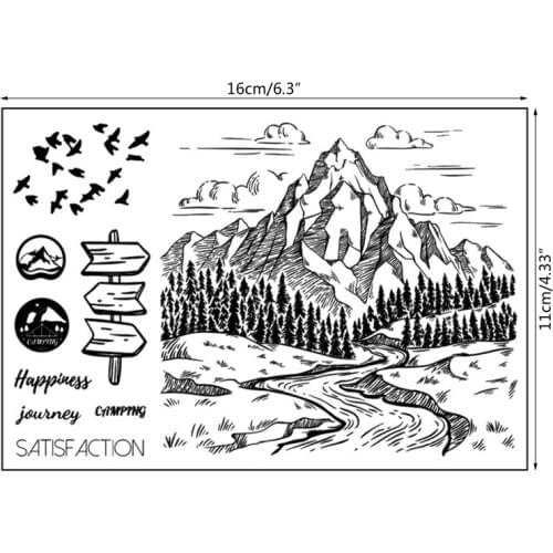 Mountains Silicone Clear Seal Stamp DIY Scrapbooking Embossing Photo Album Decorative Paper Card