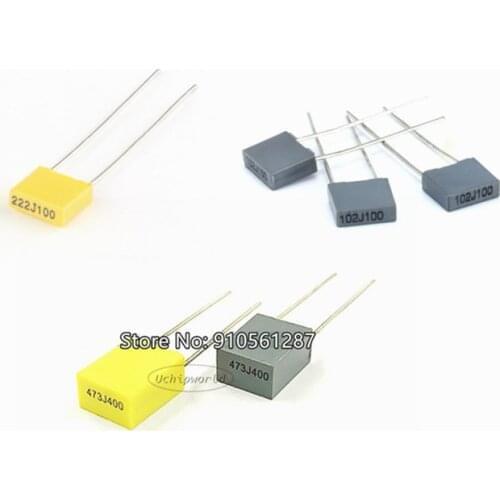 Correction capacitor 100V 1NF 102J 2.2NF 222J 4.7NF 472J 10NF 103J 22NF 223J 47NF 473J 100NF 104J 220NF 224J 470NF 474J 1UF 105J