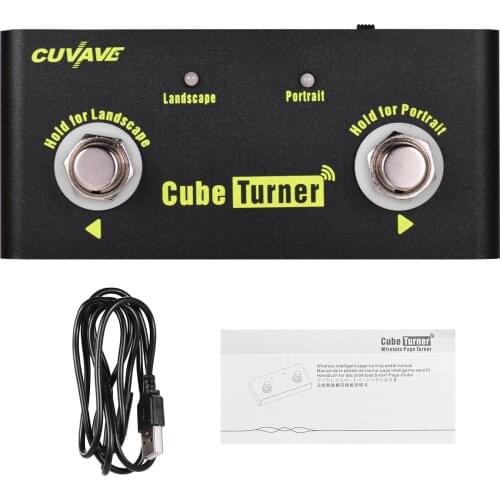CUVAVE Cube Turner Wireless Page Turner Pedal Built-in Battery Supports Looper Connection Compatible for guitar accessories