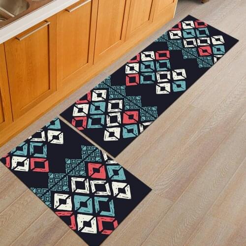 Zeegle Ethnic style Kitchen Rugs Anti-Slip Welcome Floor Mats Living Room Rug Bedroom Carpet Home Decor Area Rug Sofa Table Mats