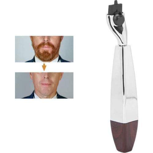 Metal Shaving Handle Shaving Razor Replacement Lightweight Shaving Safety Handle Holder Men Mustache Removal Shaving Tool