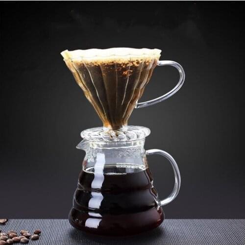 Coffee Maker Set Borosilicate Glass Carafe Filter Cup Portable Cloud Pot with Coffee Dripper