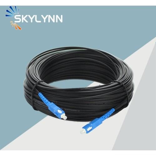 New Arrival SC/UPC-SC/UPC Single Core Single Mode G652D Outdoor Drop Cable Optical Fiber Patch Cord 100 Meter With Steel Wire