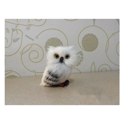 Adorable mini vivid owl decor / owl toy PE mold&fake fur ideal as home decoration or gifts 5*4.5*7 cm
