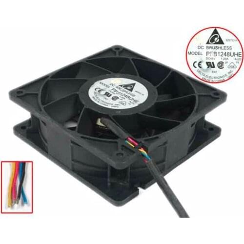 Delta Electronics PFB1248UHE AJ2C DC 48V 1.20A 120x120x38mm Server Cooling Fan