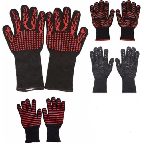 1PC Microwave Oven Gloves High Temperature Resistance Non-slip Oven Mitts Heat Insulation Kitchen Cooking Grilling Gloves