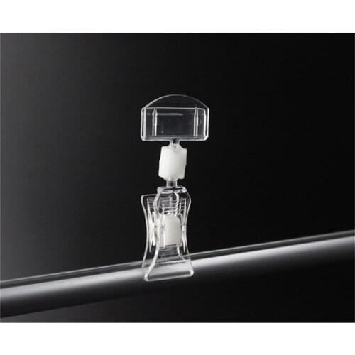 Plastic Clear POP clips 95mm price tag card display clip label holder advertising display sign holder store supermarket pos clip