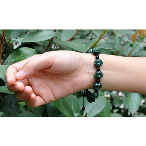 Genuine and natural home in Xinjiang Kunlun Tian Qingyu monkey head bracelet and Tian Qingyu Bracelet