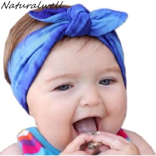 Naturalwell Baby girls Head wrap Toddler top Knot Headbands Infant girl newborn Headwrap Turban Fashion Cotton bandage HB103S