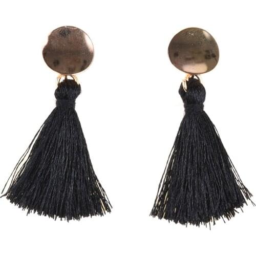 PPG&PGG Brand Ethnic Long Tassel Earrings Women Fashion Jewelry Geometric Alloy Plating Simple Drop Earrings For Women