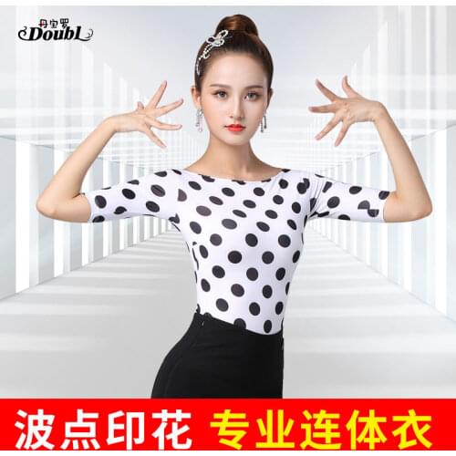 Excellent Quality Latin Dance leatord Female Sexy Performance Dancing top Ballroom Cha Cha Samba Practice Dance Clothes