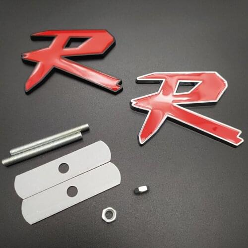 Car Styling 3D Metal Alloy Types R Typer Sticker Grill Grille For Honda City CR-V XR-V HR-V Accord FIT Jazz Stream Crider Greiz