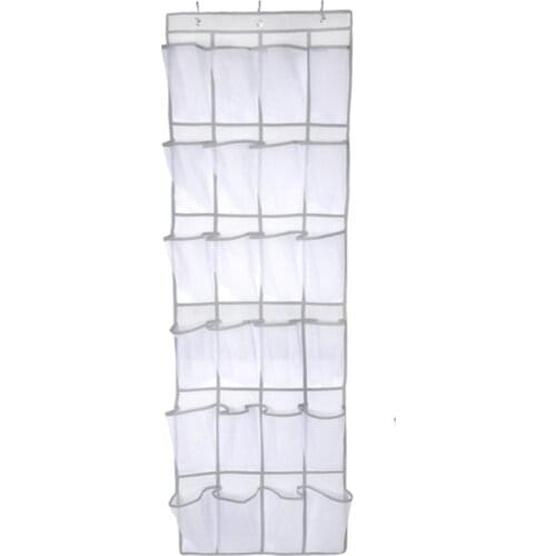 2018 Shoes Storage Rack 24 Lattice Shoes Organizer Space Saving Storage Bag Non-Woven Nylon Hanging Storage Rack