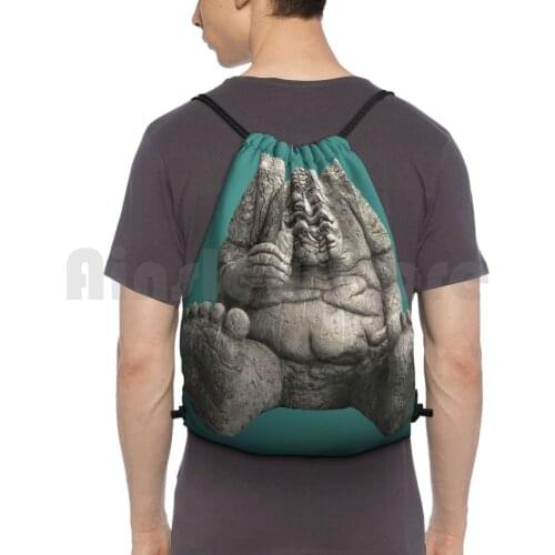 Rockbiter Neverending Story Backpack Drawstring Bags Gym Bag Waterproof Nevereding Story Never Ending Story Biter Kids