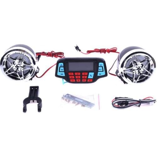 Motorcycle Alarm Audio Sound System Stereo Speakers Fm Radio Mp3 Music Player Scooter Atv Remote Control Alarm Speaker Scooter