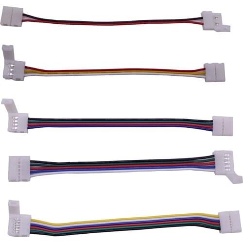 10mm 12mm 2pin 3pin 4pin 5pin 6pin led wire connector Electronic Wire cable for led strip light tape white cct RGB RGBW RGBCCT