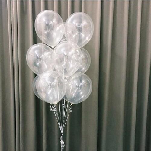 10pcs/lot 12 Inch Thick 2.8g Clear Latex Balloon Transparent Ballon Romantic Inflatable Wedding Decoration Birthday Party Ballon