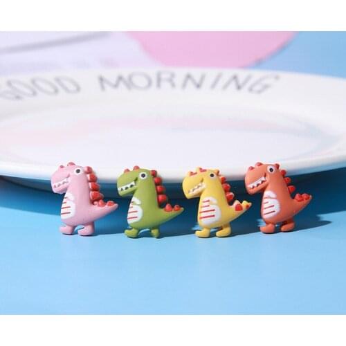 50Pcs Cute Gummy Dinosaur Nail Flatback Rhinestones 22x19mm Large Rhinestones For Acrylic Nails Manicure UV Gel Accessories