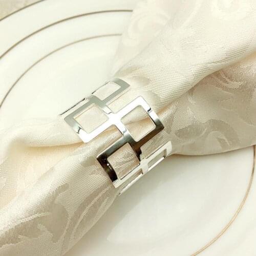 6Pcs Napkin Buckle Exquisite Elegant Fashion Table Decoration Napkin Rings for Kitchen