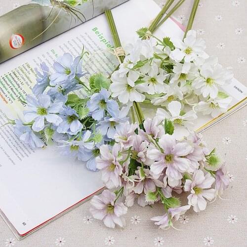 6pcs/lot summer snow grass artificial silk flowers home furnishing decoration wedding photography ornaments