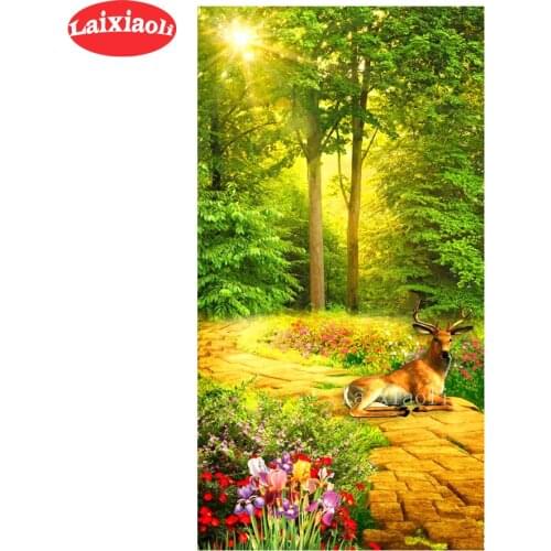Needlework Diamond Painting Diamond Embroidery Fresh Forest Sika Deer full Drill Rhinestone Mosaic Picture by numbers custom