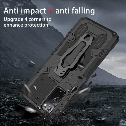 Armor Car Holder For Samsung Galaxy S21 Ultra Plus Note 20 S20 FE A72 A52 A42 A32 A12 5G Case Shockproof Phone Cover Coque Funda