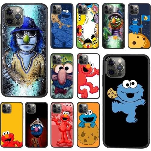 Black Waterproof Luxury Prime 3D Back Cute Sesame Cookie Monster For Xiaomi Mi 11 10T 10S 10 Ultra Pro Lite Poco X3 NFC CC9