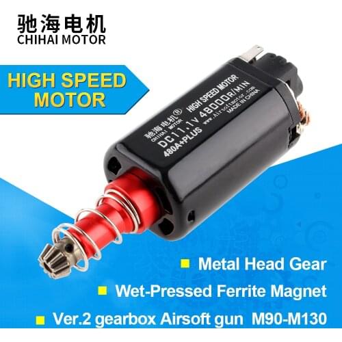 Chihai motor CHF-480A+Plus Long-axis High Speed Motor for XWE M4 Modification Upgrade Water Gel Blaster Ver.2 Gearbox Series